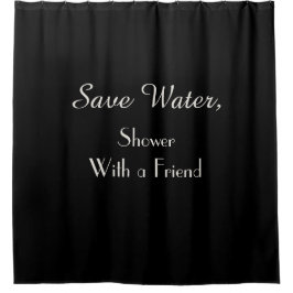Grappige 'Save Water'-douche met vriend Douchegordijn