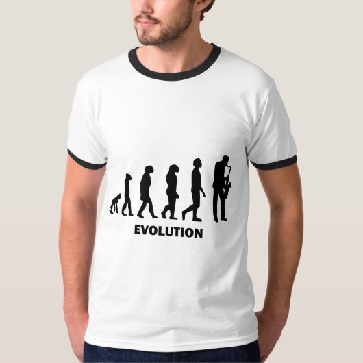 grappige saxofone-speler t-shirt (Voorkant)
