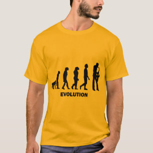 grappige saxofone-speler t-shirt