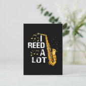 Grappige Saxofoon Briefkaart (Staand voorkant)