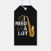 Grappige Saxofoon Cadeaulabel (Voorkant)