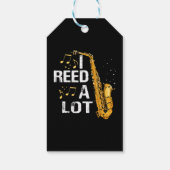 Grappige Saxofoon Cadeaulabel (Achterkant)