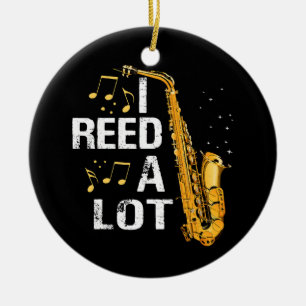 Grappige Saxofoon Keramisch Ornament