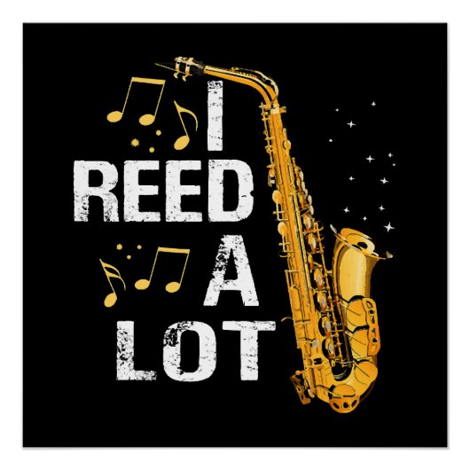 Grappige Saxofoon Perfect Poster (Voorkant)