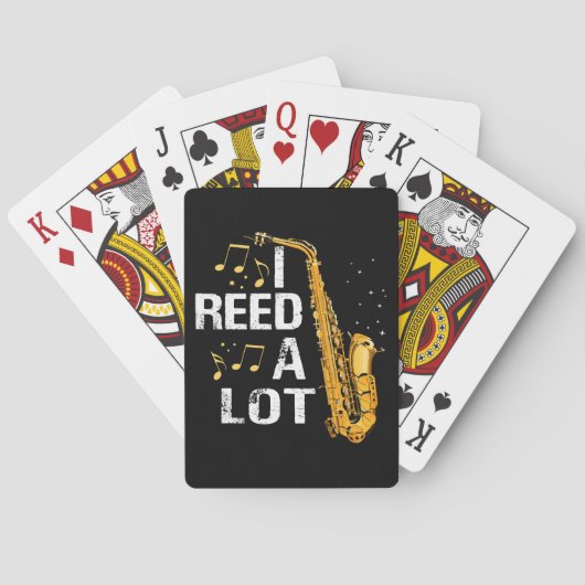 Grappige Saxofoon Pokerkaarten (Achterkant)