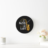 Grappige Saxofoon Ronde Klok (Huis)