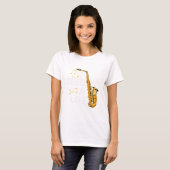 Grappige Saxofoon T-shirt (Voorkant volledig)