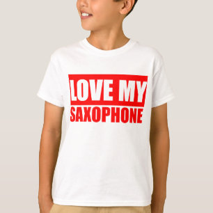 Grappige saxofoon t-shirt