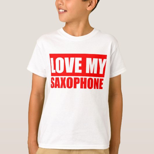 Grappige saxofoon t-shirt (Voorkant)