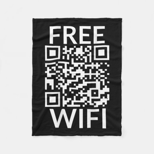 Grappige Scan Gratis Wifi Trump Dansende Grap Qr P Fleece Deken (Voorkant)