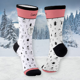 Grappige Scandinavische Gnomes rendier winterbomen Sokken