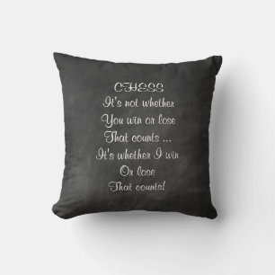 Grappige schaakgrap cadeaus schoolbord kussen