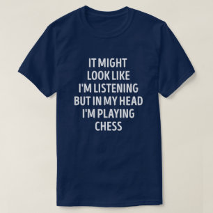 Grappige schaakspeler woordspeling t-shirt