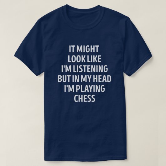 Grappige schaakspeler woordspeling t-shirt (Design voorkant)