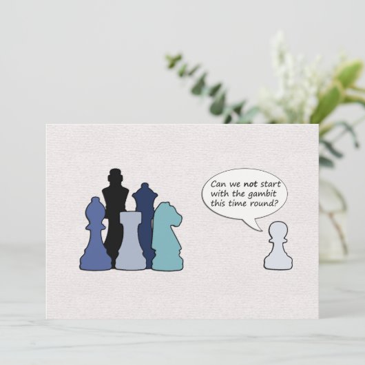 Grappige schaakstukken Briefkaart (Staand voorkant)