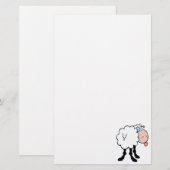 grappige schaap die van achteren tong briefpapier (Voorkant / Achterkant)