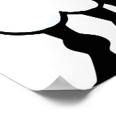 grappige schaap die van achteren tong poster (Hoek)