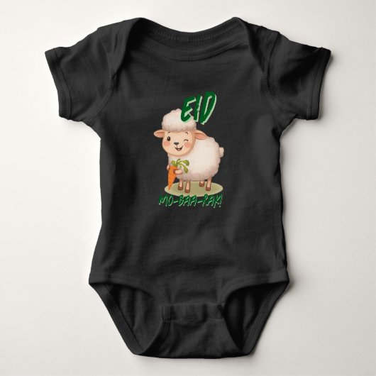 Grappige Schaap Eid Adha Baby eerste Eid Romper (Voorkant)