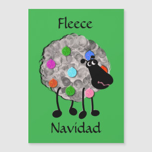 Grappige Schaap Kerst 5 "x 7" Magnetische Kaart