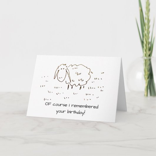 Grappige Schaap Ooi Cartoon Verjaardagskaart Kaart (Voorkant)