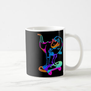 Grappige schaatser Dino Skateboard Skateboarden Bo Koffiemok
