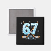 Grappige Schaatsliefhebbers Nummer Zes 7 Drip Hock Magneet (Voorkant / Achterkant)