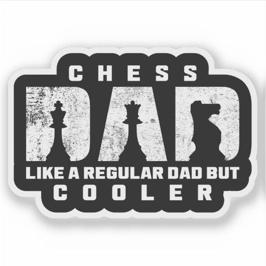 Grappige Schach Vader Als Een Gewone Vader Maar Ko Sticker (Voorkant)