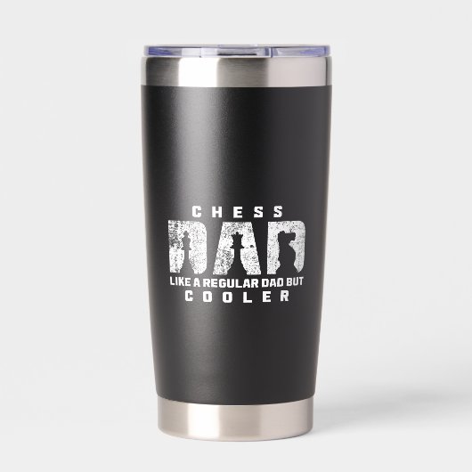 Grappige Schach Vader Net Als Een Gewone Vader Maa Geïsoleerde Drinkbeker (Voorkant)