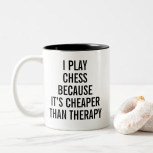 Grappige Schaken Therapie Tweekleurige Koffiemok