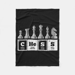Grappige schaker Geek Periodic System Chemistry Fleece Deken