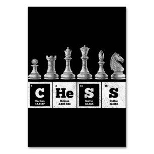 Grappige schaker Geek Periodic System Chemistry Kaart