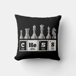 Grappige schaker Geek Periodic System Chemistry Kussen
