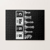Grappige schaker Geek Periodic System Chemistry Legpuzzel (Horizontaal)