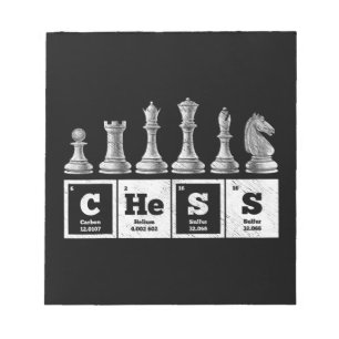 Grappige schaker Geek Periodic System Chemistry Notitieblok