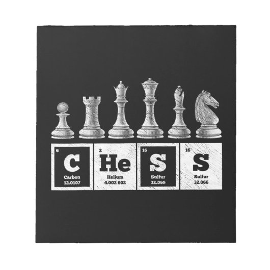 Grappige schaker Geek Periodic System Chemistry Notitieblok (Voorkant)