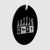 Grappige schaker Geek Periodic System Chemistry Ornament (voorkant)