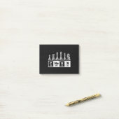 Grappige schaker Geek Periodic System Chemistry Post-it® Notes (Op bureau)