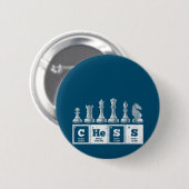 Grappige schaker Geek Periodic System Chemistry Ronde Button 5,7 Cm (Voorkant /achterkant)