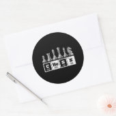 Grappige schaker Geek Periodic System Chemistry Ronde Sticker (Envelop)