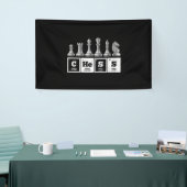 Grappige schaker Geek Periodic System Chemistry Spandoek (Beurs)
