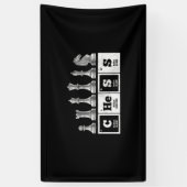 Grappige schaker Geek Periodic System Chemistry Spandoek (Verticaal)