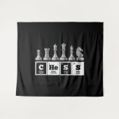 Grappige schaker Geek Periodic System Chemistry Wandkleed (Voorkant (horizontaal))