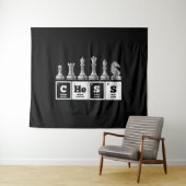 Grappige schaker Geek Periodic System Chemistry Wandkleed (In Situ (horizontaal))