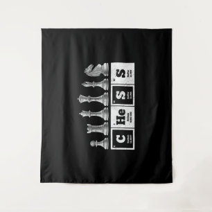 Grappige schaker Geek Periodic System Chemistry Wandkleed