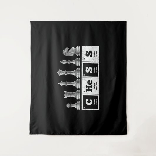 Grappige schaker Geek Periodic System Chemistry Wandkleed (Voorkant)