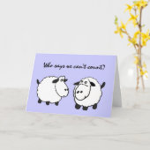 Grappige schapen 50ste verjaardag Kaart (Gele Bloem)