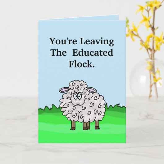 Grappige schapen Afstuderen Kaart aanpassen! (Gele Bloem)