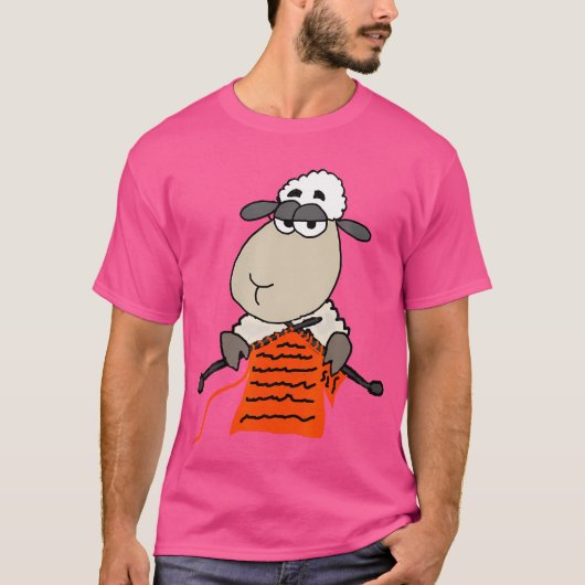 Grappige Schapen Breien T-shirt (Voorkant)