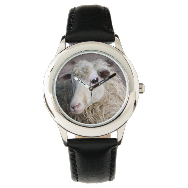 Grappige schapen horloge (Voorkant)