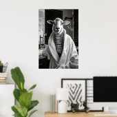 Grappige Schapen in Badjas Print Grappige Badkamer (Thuiskantoor)